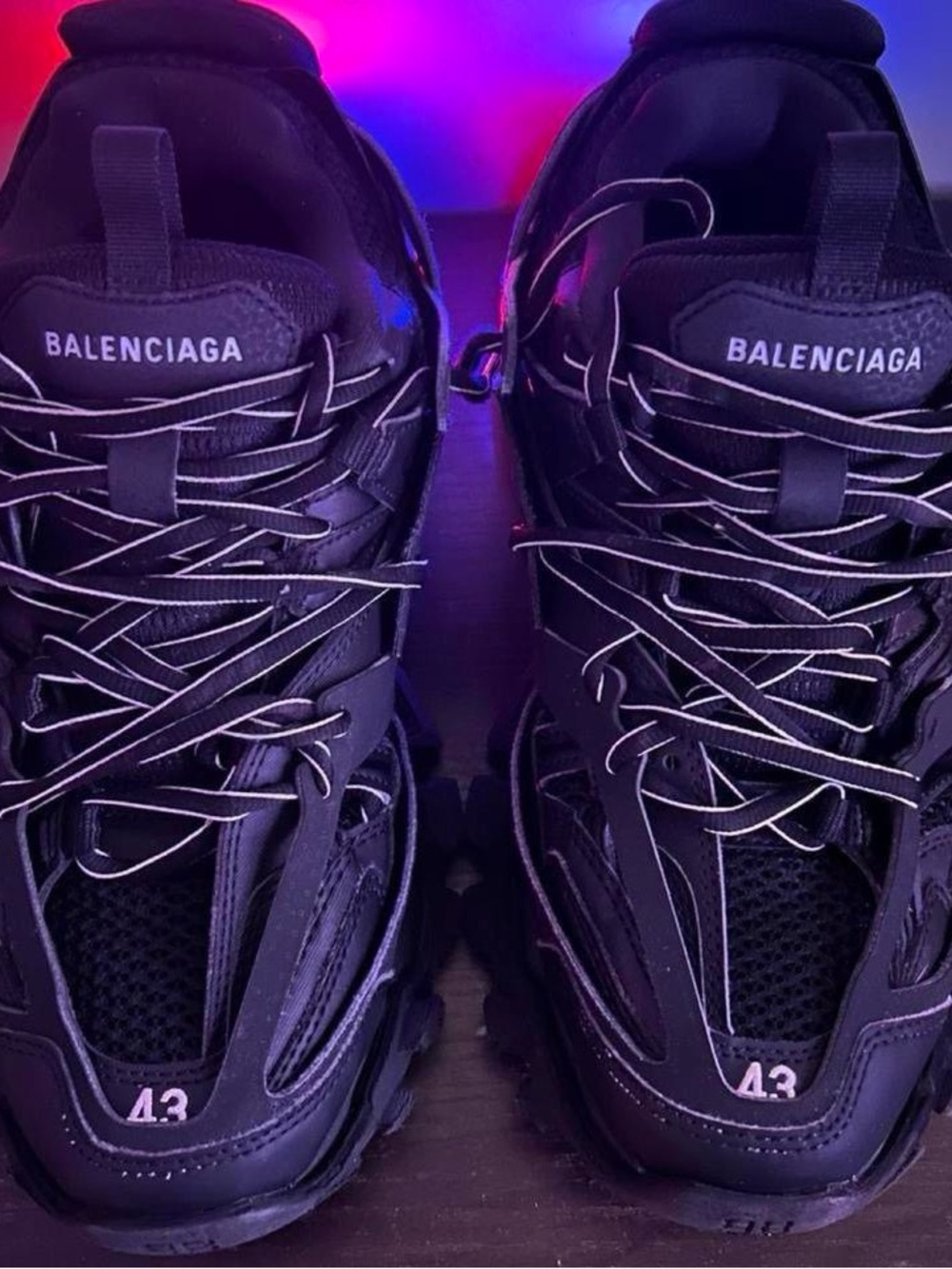 Balenciaga Black Chunky Lace-Up Men's Sneakers
